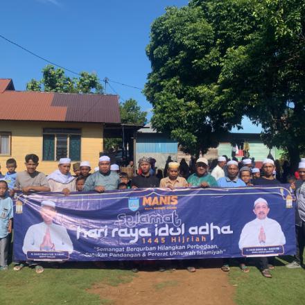 Semangat Ibadah Qurban, Desa Simpang Tiga Potong 15 Ekor Sapi